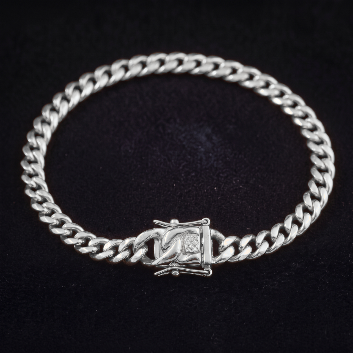 14k White Gold 5mm Miami Cuban Bracelet