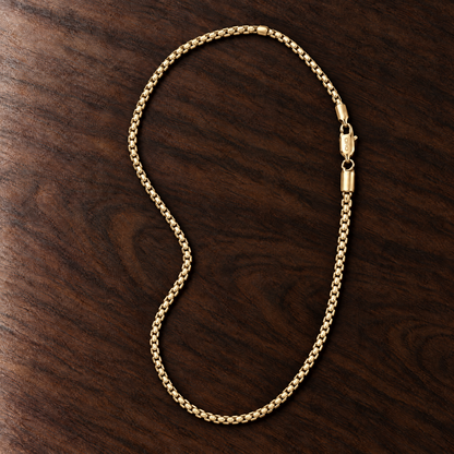 14k Gold 4mm Box Chain Necklace