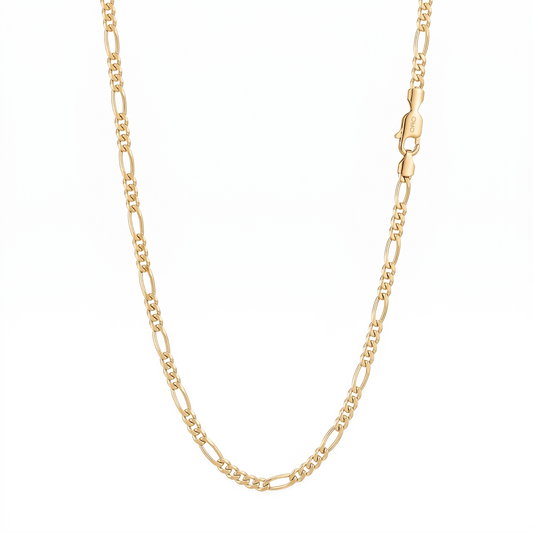 14k Gold 6mm Figaro Chain Necklace