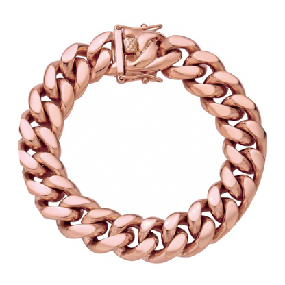 14k Rose Gold 14mm Miami Cuban Bracelet