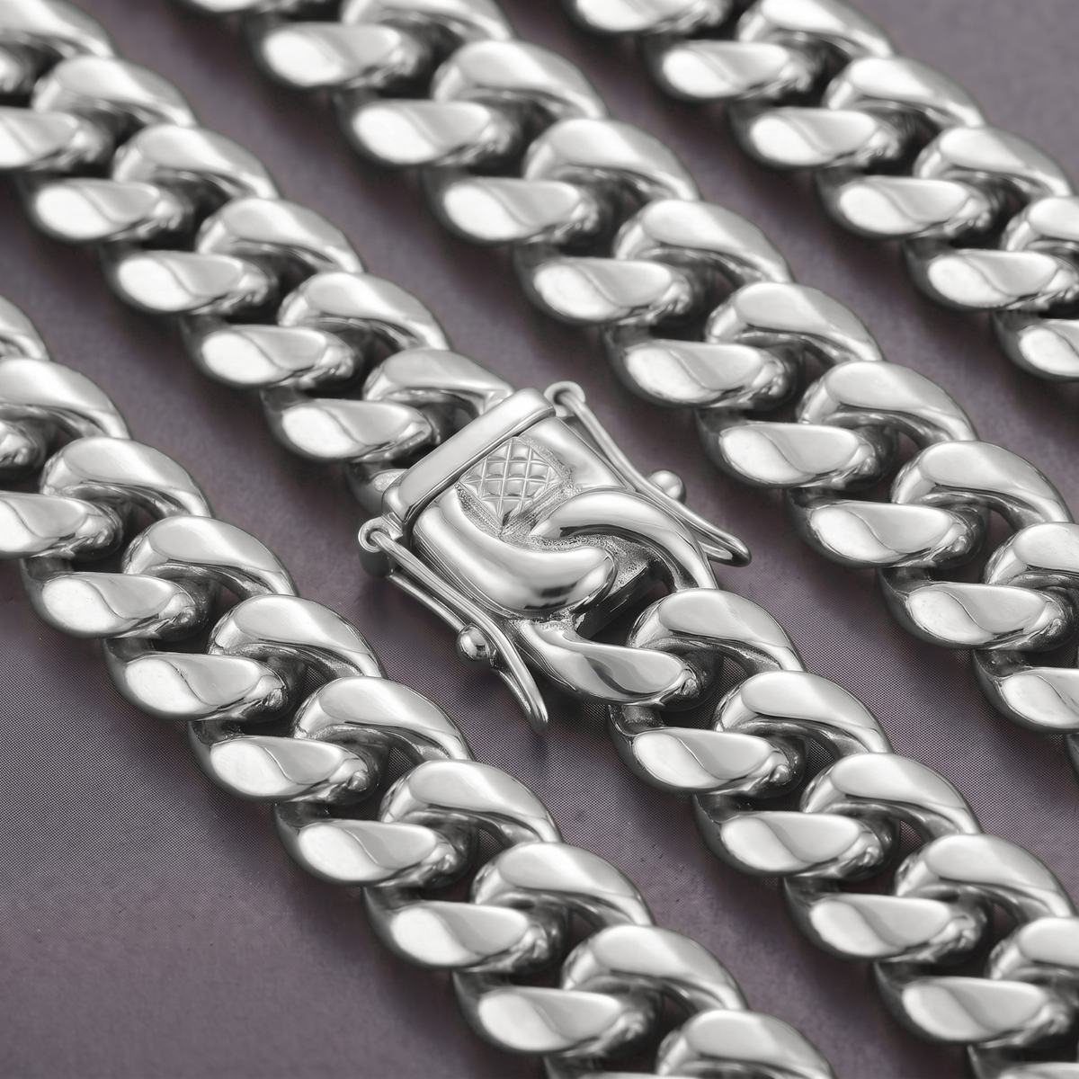 14k White Gold 16mm Miami Cuban Chain Necklace