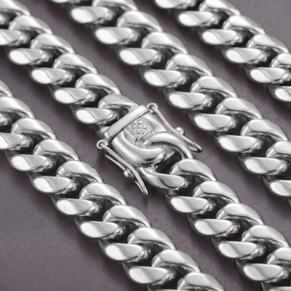 14k White Gold 16mm Miami Cuban Chain Necklace