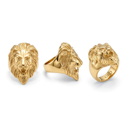 14k Gold Custom Lion Gold Ring