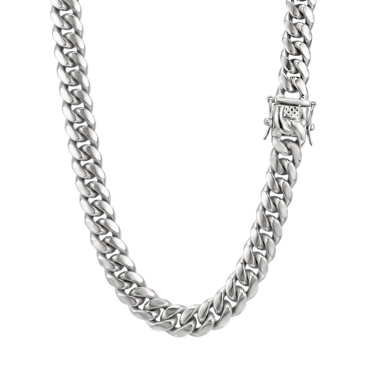 14k White Gold 18mm Miami Cuban Chain Necklace