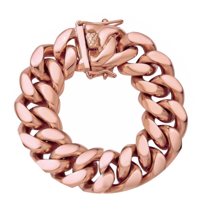 14k Rose Gold 18mm Miami Cuban Bracelet