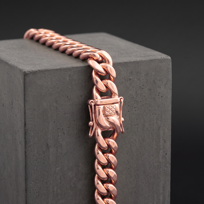 14k Rose Gold 12mm Miami Cuban Bracelet