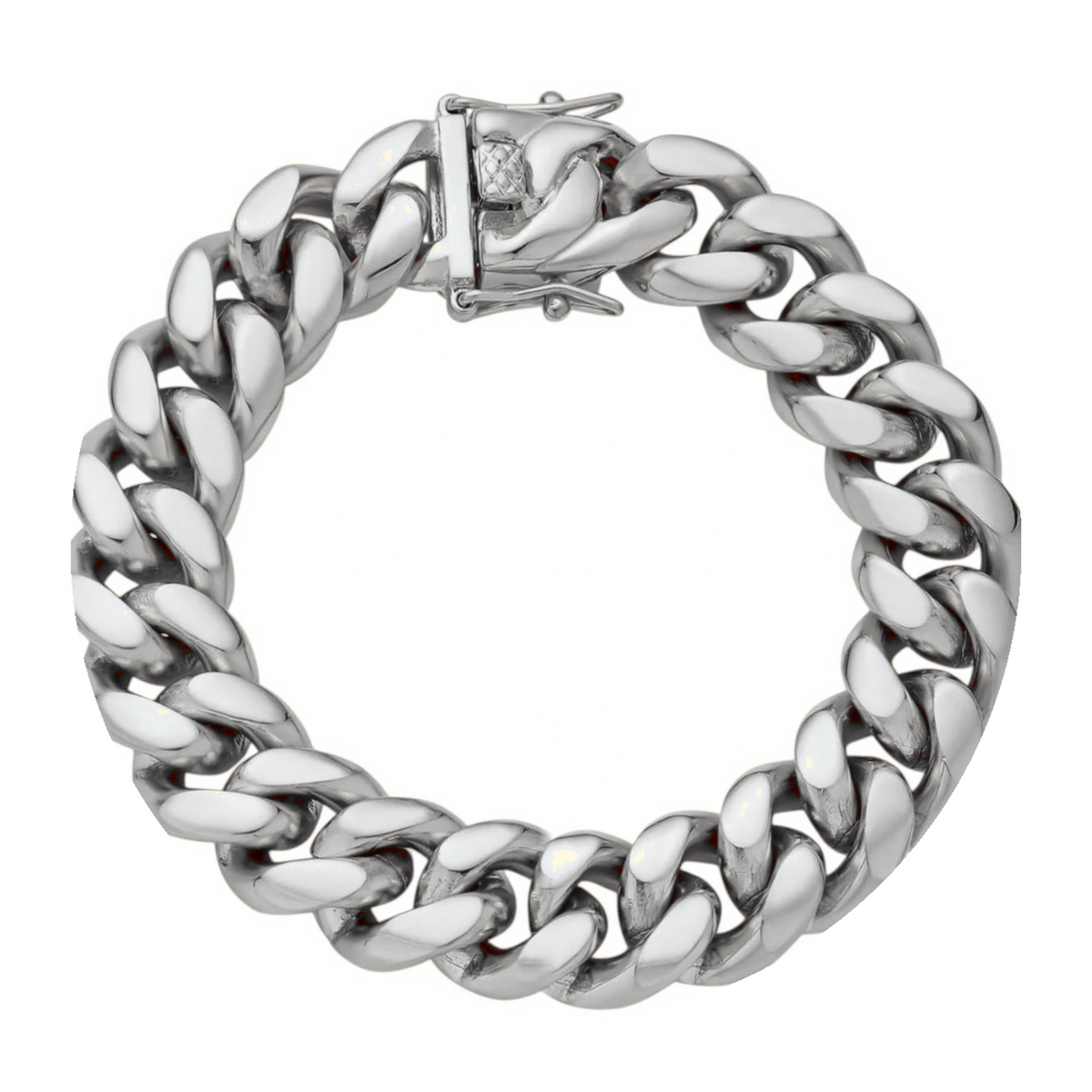14k White Gold 14mm Miami Cuban Bracelet