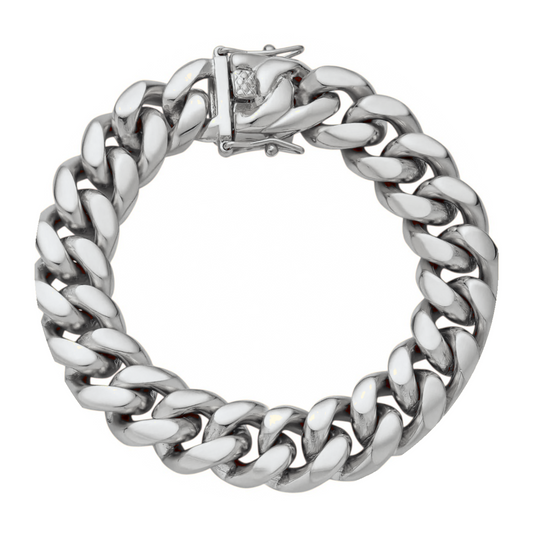 14k White Gold 14mm Miami Cuban Bracelet