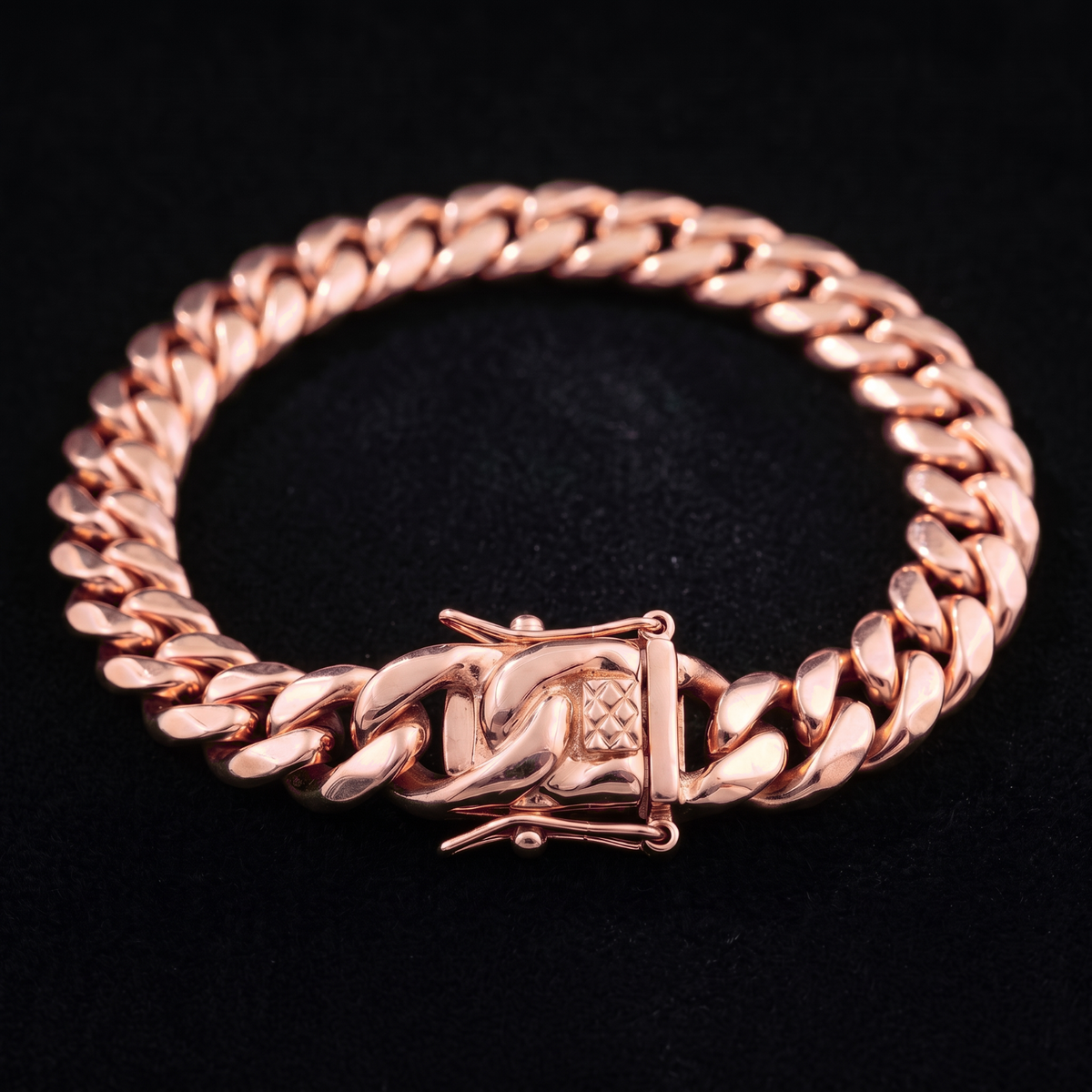 14k Rose Gold 10mm Miami Cuban Bracelet