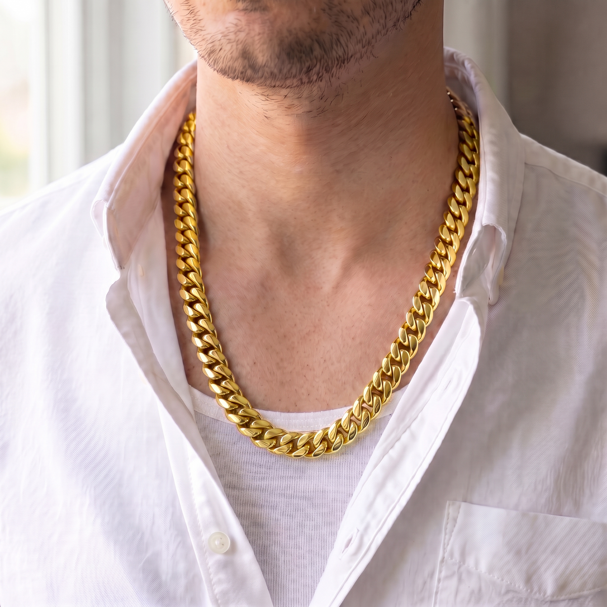 18k Gold 10mm Miami Cuban Chain Necklace