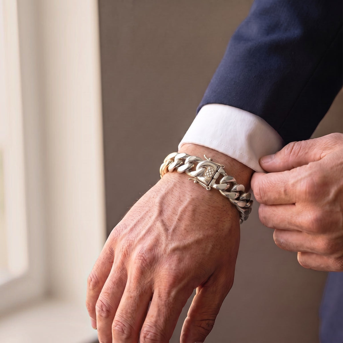 14k White Gold 16mm Miami Cuban Bracelet