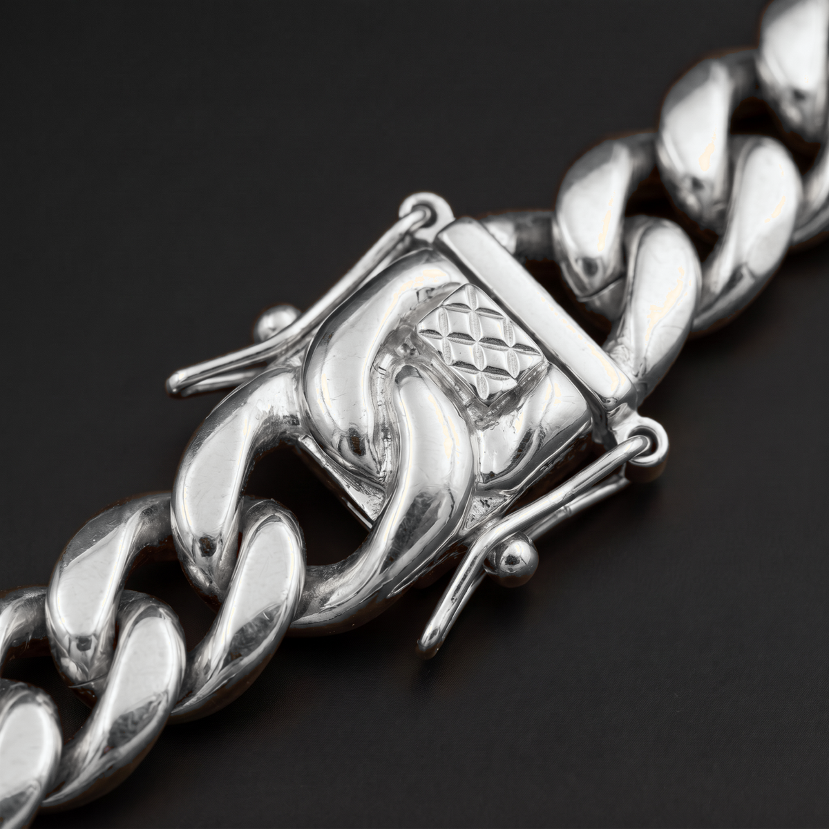 14k White Gold 12mm Miami Cuban Bracelet