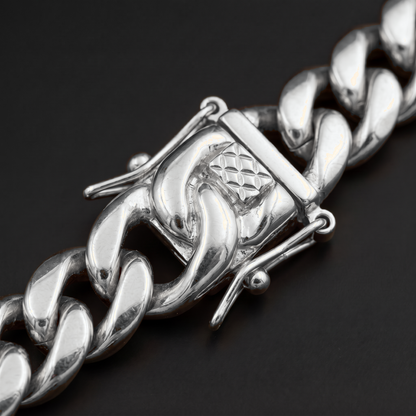 14k White Gold 12mm Miami Cuban Bracelet