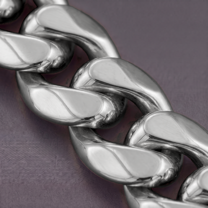 14k White Gold 18mm Miami Cuban Chain Necklace