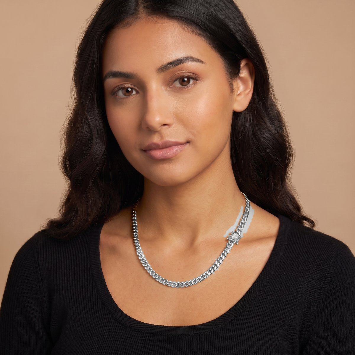 14k White Gold 6mm Miami Cuban Chain Necklace