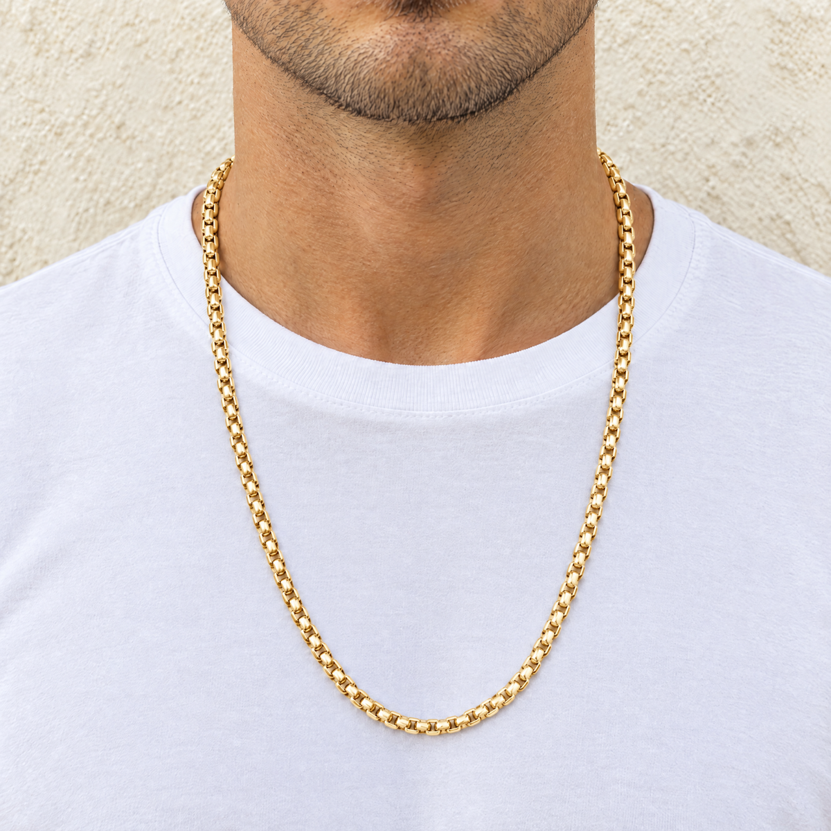 14k Gold 6mm Box Chain Necklace