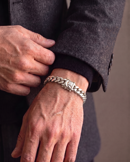 14k White Gold 8mm Miami Cuban Bracelet