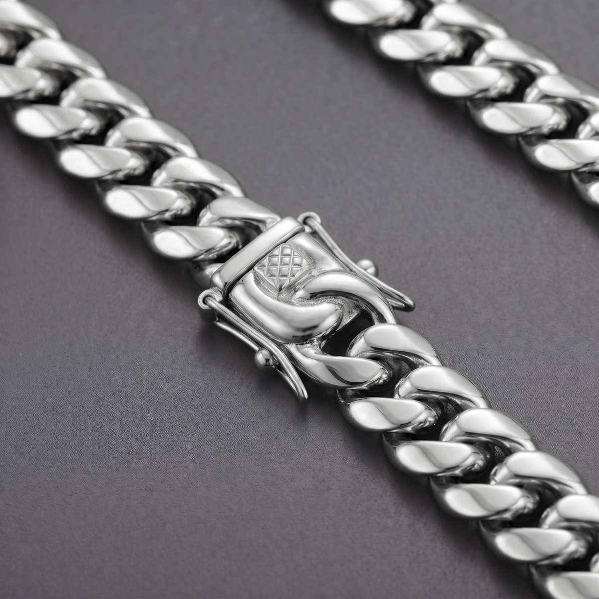14k White Gold 14mm Miami Cuban Chain Necklace