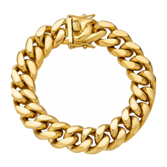 14k Gold 16mm Miami Cuban Bracelet
