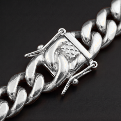 14k White Gold 14mm Miami Cuban Bracelet