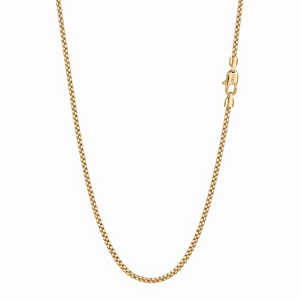 14k Gold 2mm Box Chain Necklace