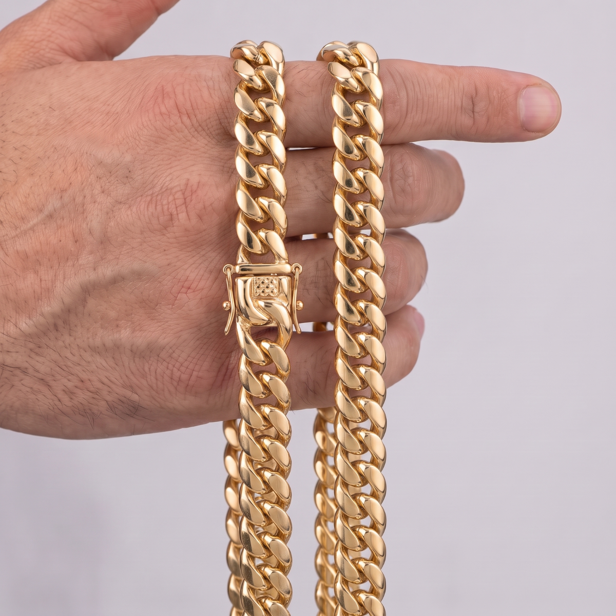14k Gold 14mm Miami Cuban Chain Necklace