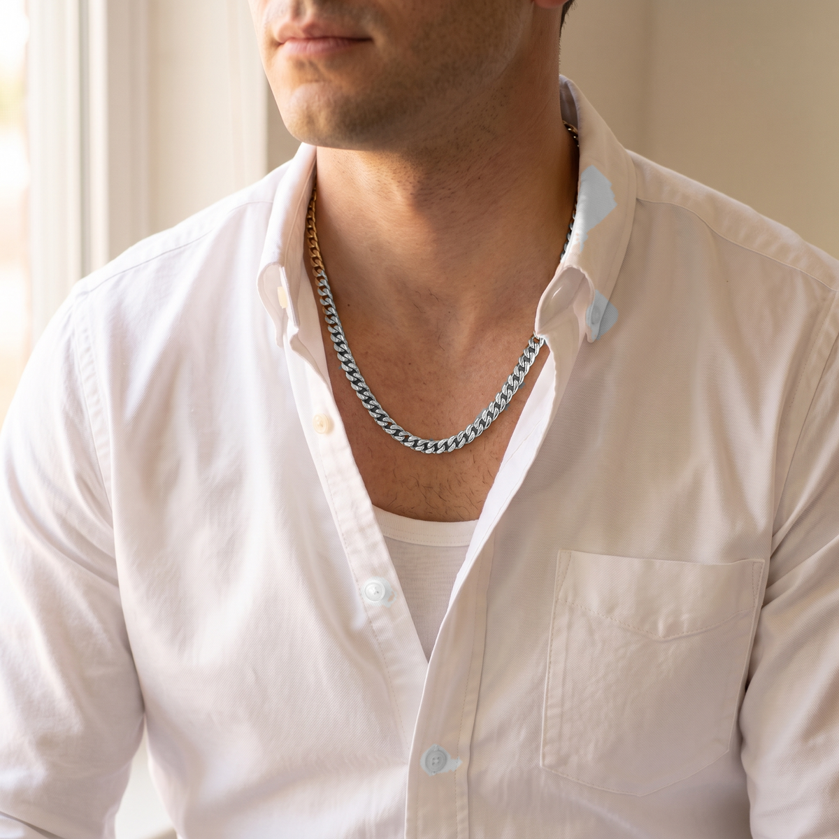 14k White Gold 6mm Miami Cuban Chain Necklace