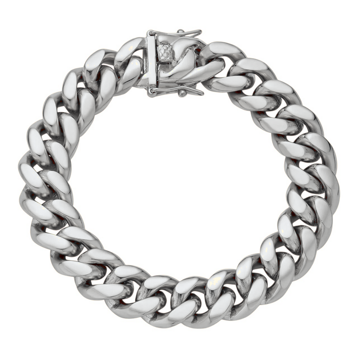 14k White Gold 12mm Miami Cuban Bracelet