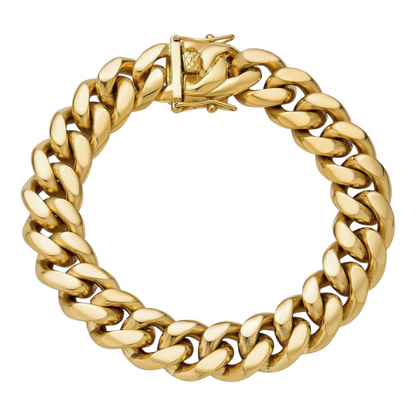 18k Gold 12mm Miami Cuban Bracelet