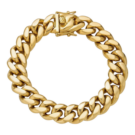 18k Gold 12mm Miami Cuban Bracelet