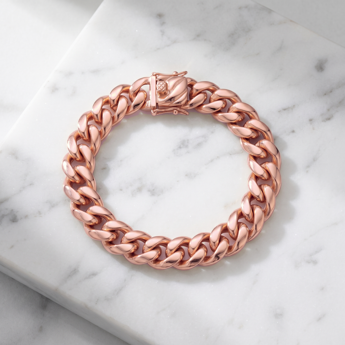 14k Rose Gold 10mm Miami Cuban Bracelet