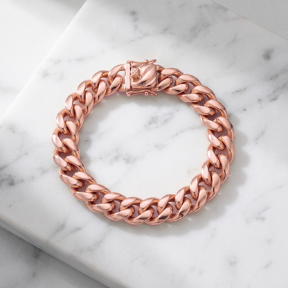 14k Rose Gold 10mm Miami Cuban Bracelet