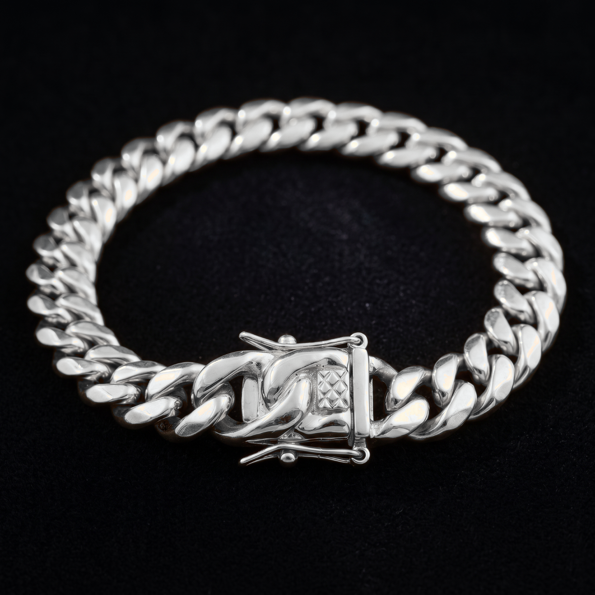 14k White Gold 12mm Miami Cuban Bracelet