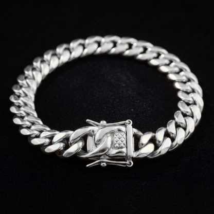 14k White Gold 12mm Miami Cuban Bracelet