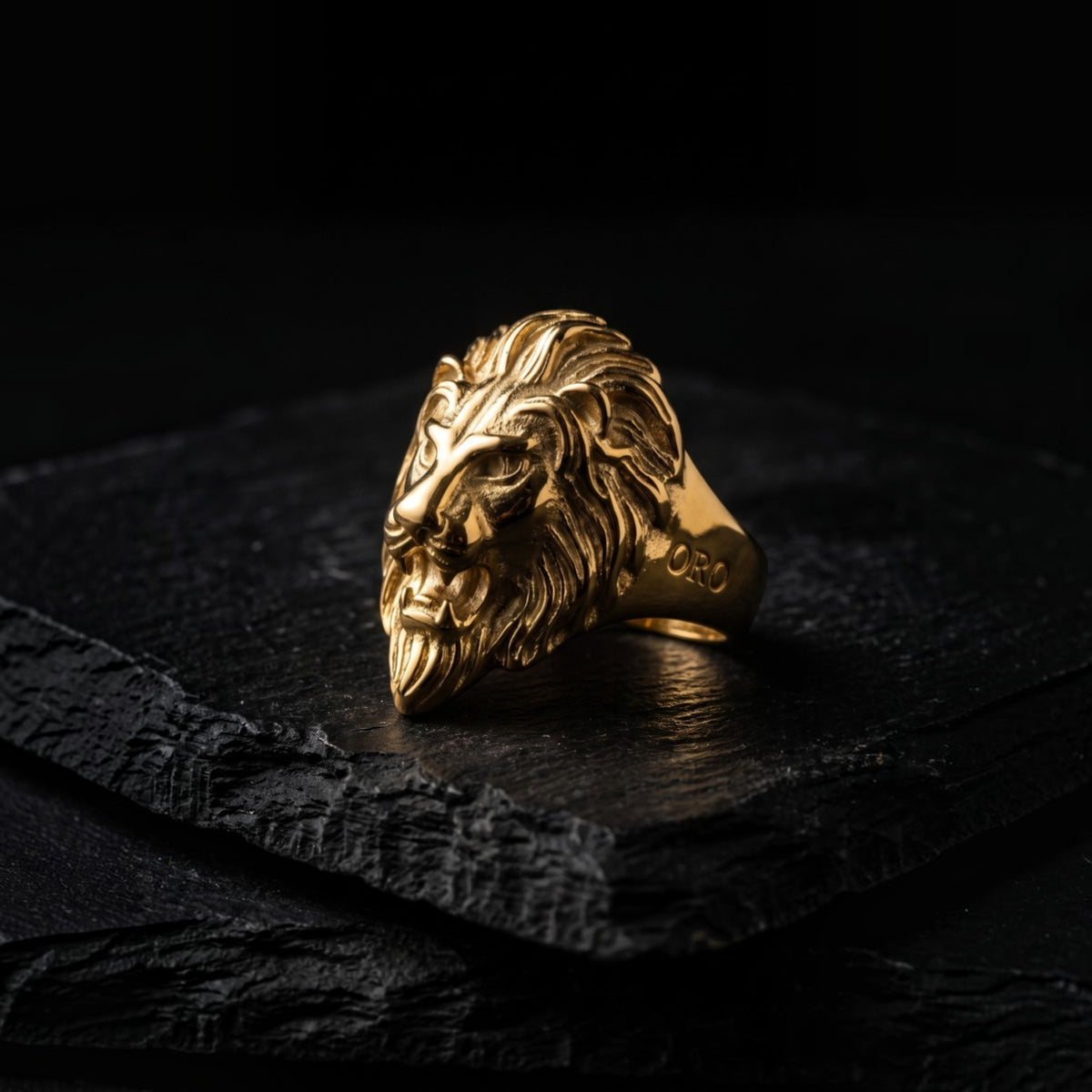 14k Gold Custom Lion Gold Ring