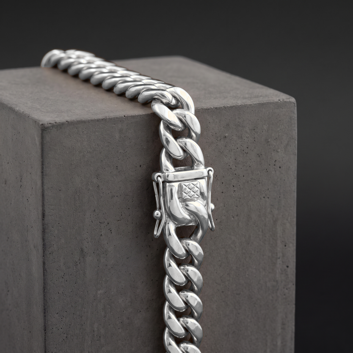 14k White Gold 12mm Miami Cuban Bracelet