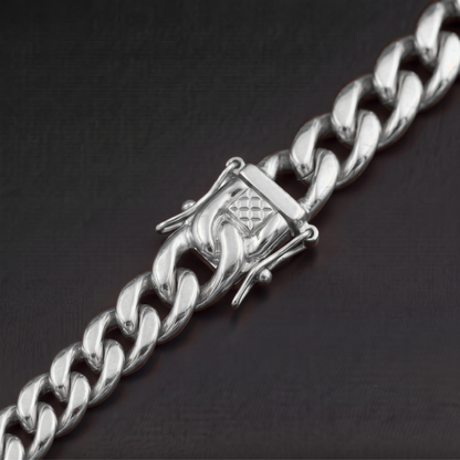 14k White Gold 5mm Miami Cuban Bracelet