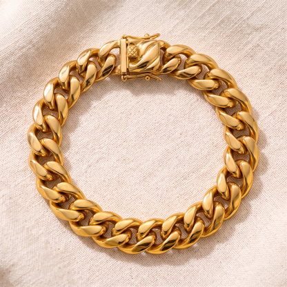 18k Gold 12mm Miami Cuban Bracelet