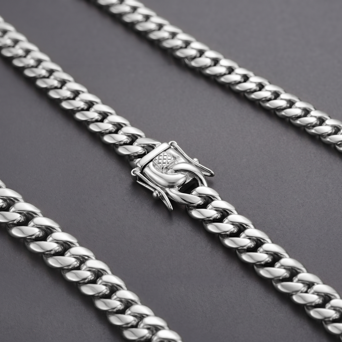 14k White Gold 5mm Miami Cuban Chain Necklace