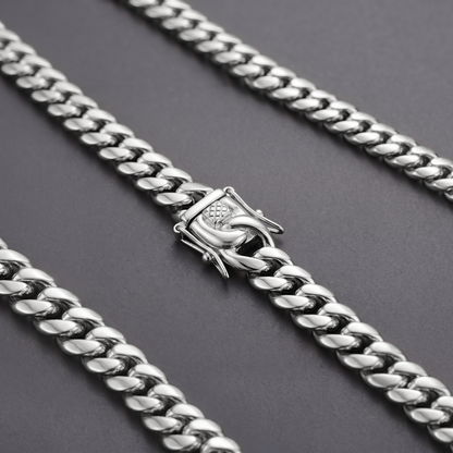 14k White Gold 5mm Miami Cuban Chain Necklace