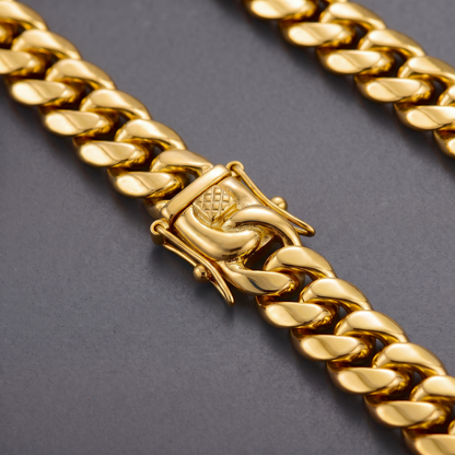 18k Gold 14mm Miami Cuban Chain Necklace