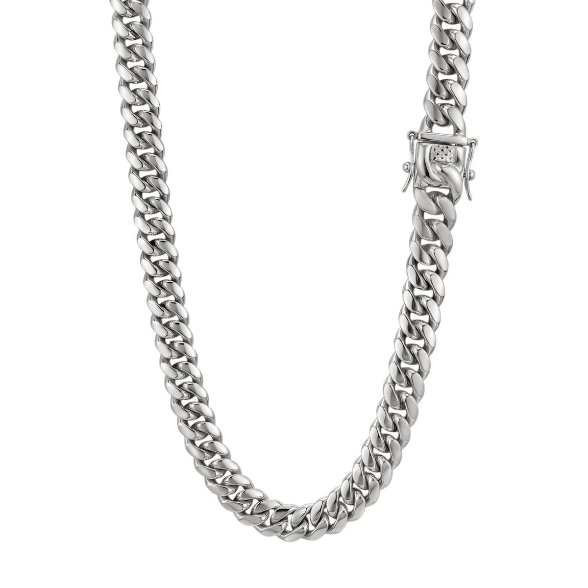 14k White Gold 14mm Miami Cuban Chain Necklace