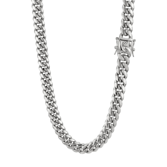 14k White Gold 14mm Miami Cuban Chain Necklace