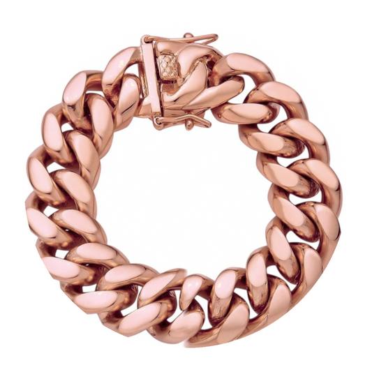 14k Rose Gold 16mm Miami Cuban Bracelet