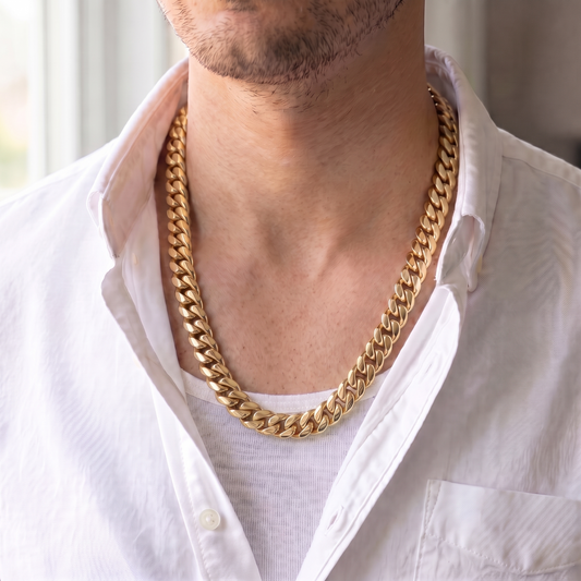 14k Gold 10mm Miami Cuban Chain Necklace