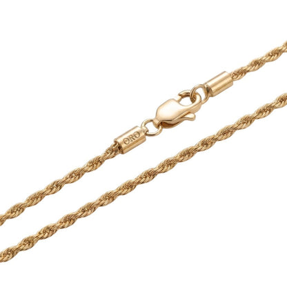 14k Gold 4mm Rope Chain Necklace
