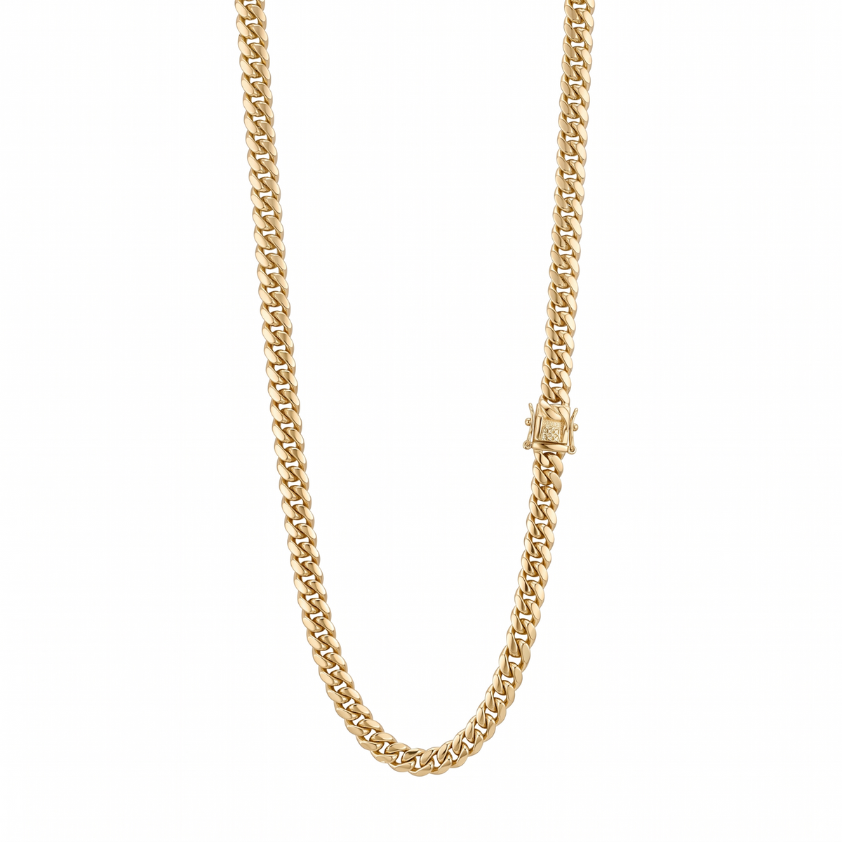14k Gold 4mm Miami Cuban Chain Necklace