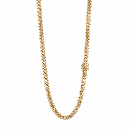 14k Gold 4mm Miami Cuban Chain Necklace