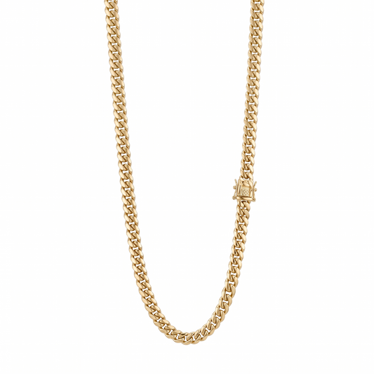 14k Gold 4mm Miami Cuban Chain Necklace