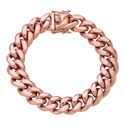 14k Rose Gold 12mm Miami Cuban Bracelet